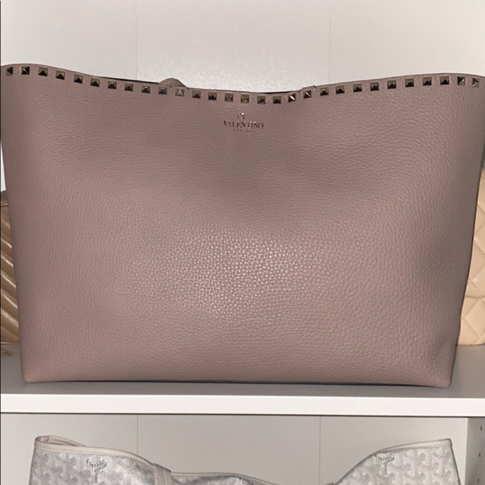Valentino Rockstud Vitello Tote Bag